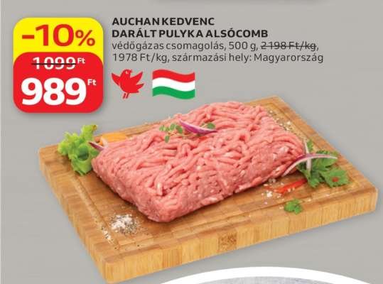 AUCHAN KEDVENC DARÁLT PULYKA ALSÓCOMB