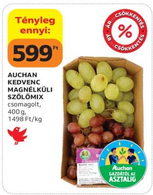 AUCHAN KEDVENC MAGNÉLKÜLI SZŐLŐMIX