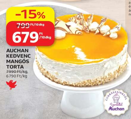 AUCHAN KEDVENC MANGÓS TORTA