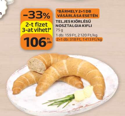 Teljes kiőrlésű nosztalgia kifli