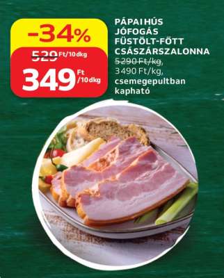 Pápai Hús Jófogás Füstölt-Főtt Császárszalonna