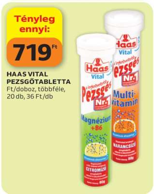 HAAS VITAL PEZSGŐTABLETTA