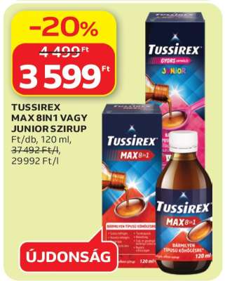 TUSSIREX MAX 8IN1 VAGY JUNIOR SZIRUP
