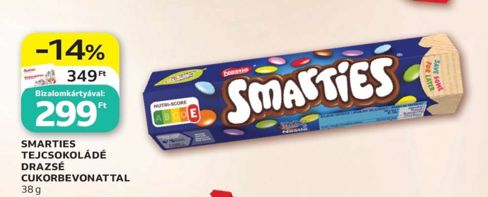SMARTIES TEJCSOKOLÁDÉ DRAZSÉ CUKORBEVONATTAL