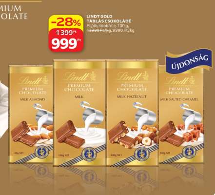 Lindt Gold Táblás Csokoládé