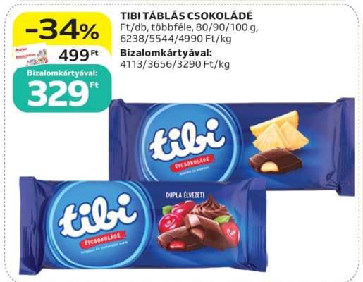 TIBI Táblás csokoládé