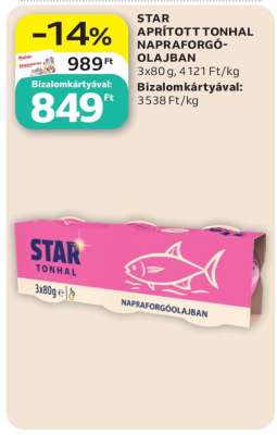 Star aprított tonhal napraforgóolajban