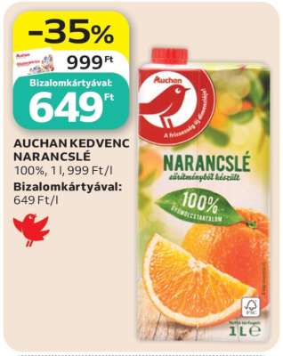 AUCHAN KEDVENC NARANCSLÉ