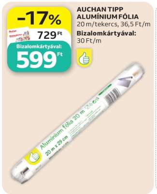 Auchan Tipp Alumínium Fólia