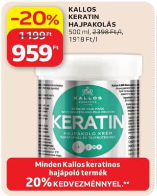 KALLOS KERATIN HAJPAKOLÁS