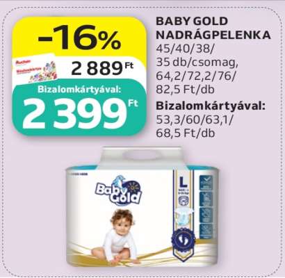 BABY GOLD NADRÁGPELENKA