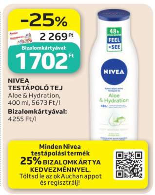 Nivea testápoló tej