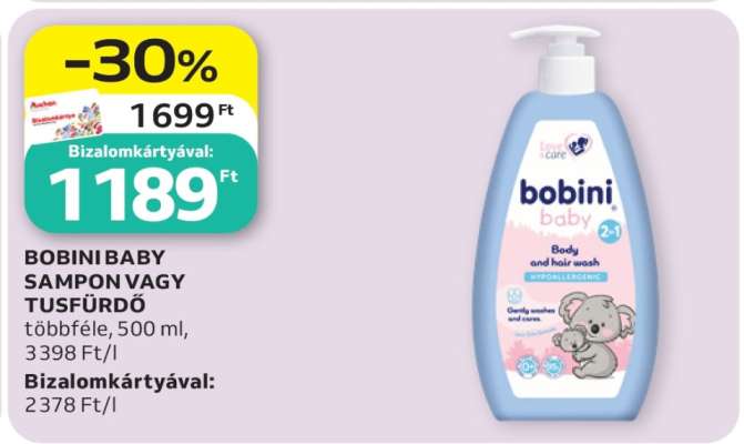 BOBINI BABY SAMPON VAGY TUSFÜRDŐ