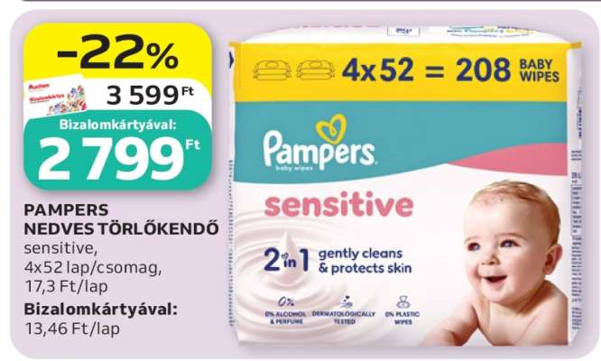PAMPERS NEDVES TÖRLŐKENDŐ