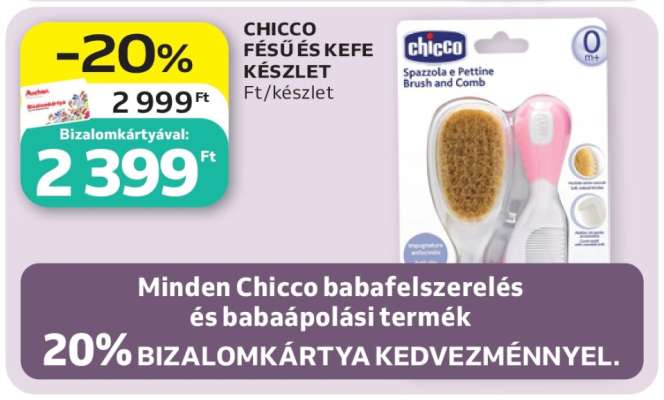 CHICCO FÉSŰ ÉS KEFE KÉSZLET