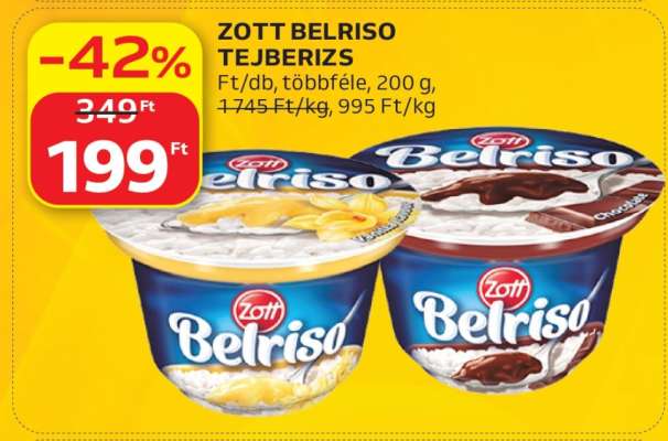 ZOTT Belriso tejberizs