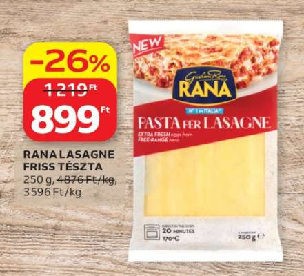 RANA LASAGNE FRISS TÉSZTA
