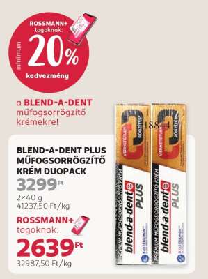 BLEND-A-DENT PLUS MŰFOGSORRÖGZÍTŐ KRÉM DUOPACK