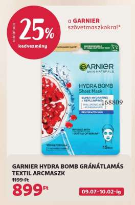 GARNIER HYDRA BOMB GRÁNÁTLAMÁS TEXTIL ARCMASZK