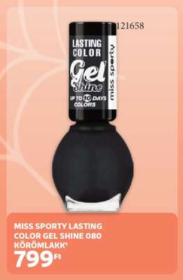 MISS SPORTY LASTING COLOR GEL SHINE 080 KÖRÖMLAKK