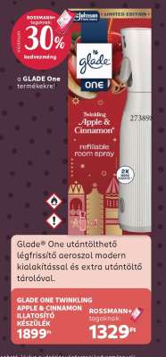 GLADE ONE TWINKLING APPLE & CINNAMON ILLATOSÍTÓ KÉSZÜLÉK