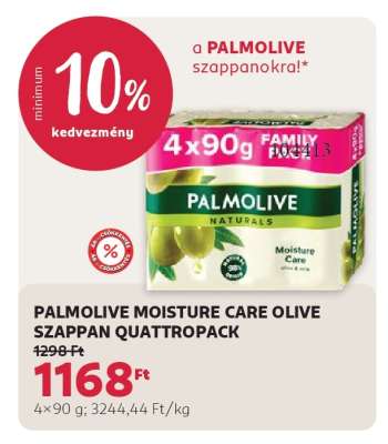 PALMOLIVE MOISTURE CARE OLIVE SZAPPAN QUATTROPACK