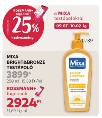 MIXA BRIGHT&BRONZE TESTÁPOLÓ