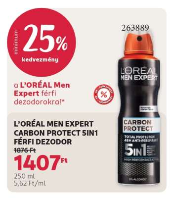 L'ORÉAL MEN EXPERT CARBON PROTECT 5IN1 FÉRFI DEZODOR