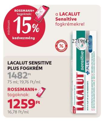 LACALUT SENSITIVE PLUS FOGKRÉM