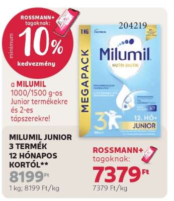 Milumil Junior 3 termék 12 hónapos kortól