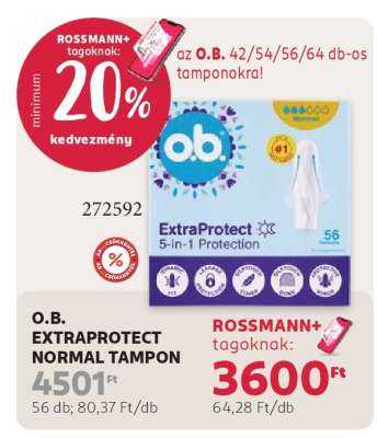 o.b. ExtraProtect Normal tampon