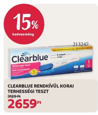 CLEARBLUE RENDKÍVÜL KORAI TERHESSÉGI TESZT