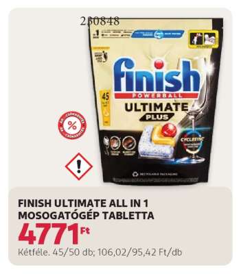 FINISH ULTIMATE ALL IN 1 MOSOGATÓGÉP TABLETTA