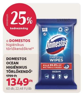 DOMESTOS OCEAN HIGIÉNIKUS TÖRLŐKENDŐ