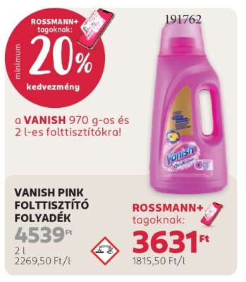 VANISH PINK FOLTTISZTÍTÓ FOLYADÉK