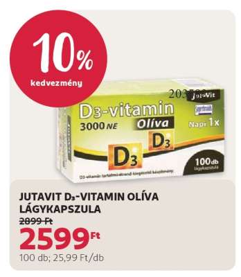 JUTAVIT D₃-VITAMIN OLÍVA LÁGYKAPSZULA