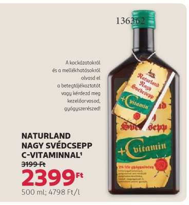 NATURLAND NAGY SVÉDCSEPP C-VITAMINNAL
