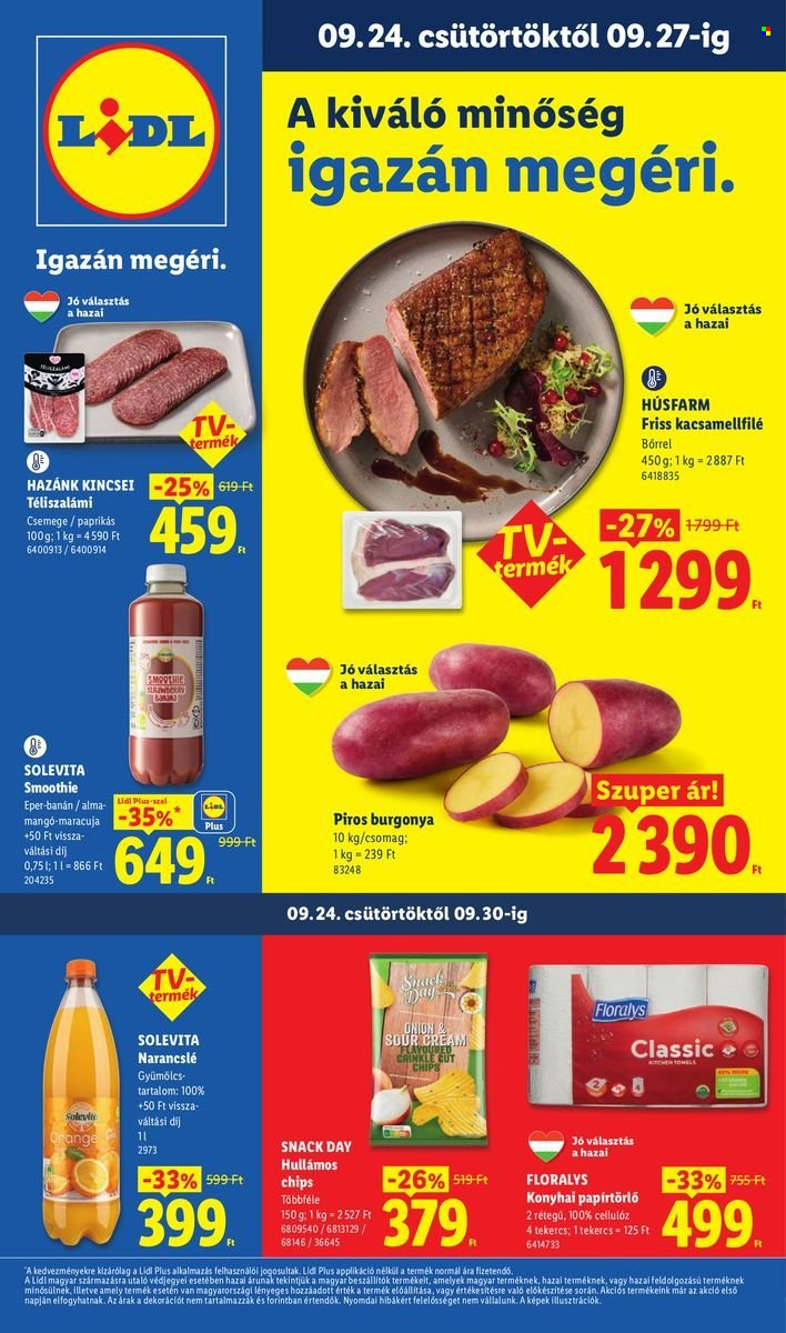 Lidl akciós újságok - 2026.09.24 - 2026.09.30. Oldal 1