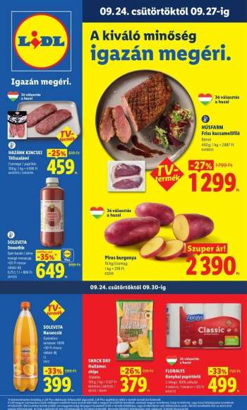 Újság Lidl - 2026.09.24 - 2026.09.30.