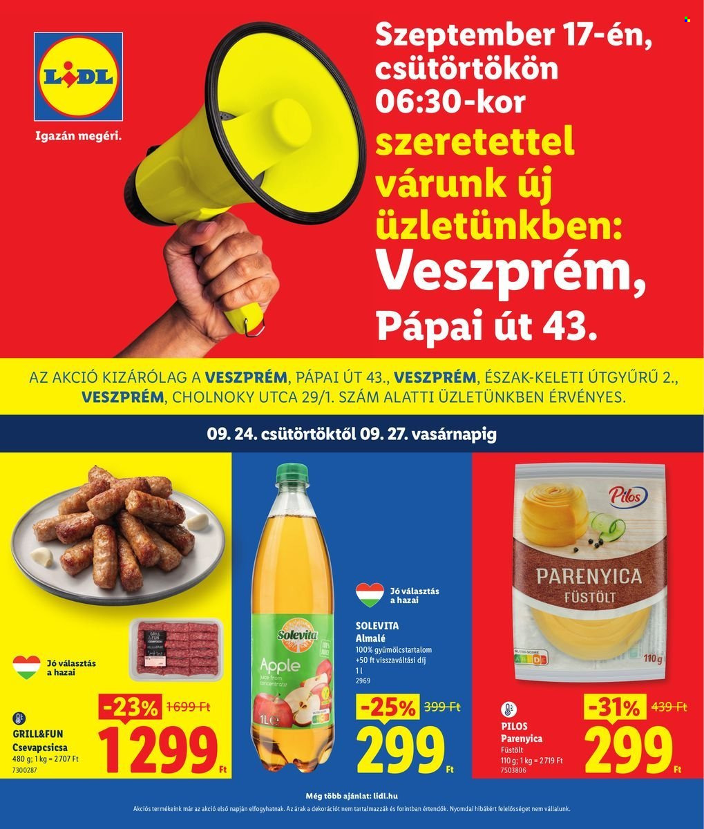 Lidl akciós újságok - 2026.09.24 - 2026.09.27. Oldal 1