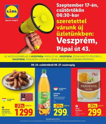 Újság Lidl - 2026.09.24 - 2026.09.27.