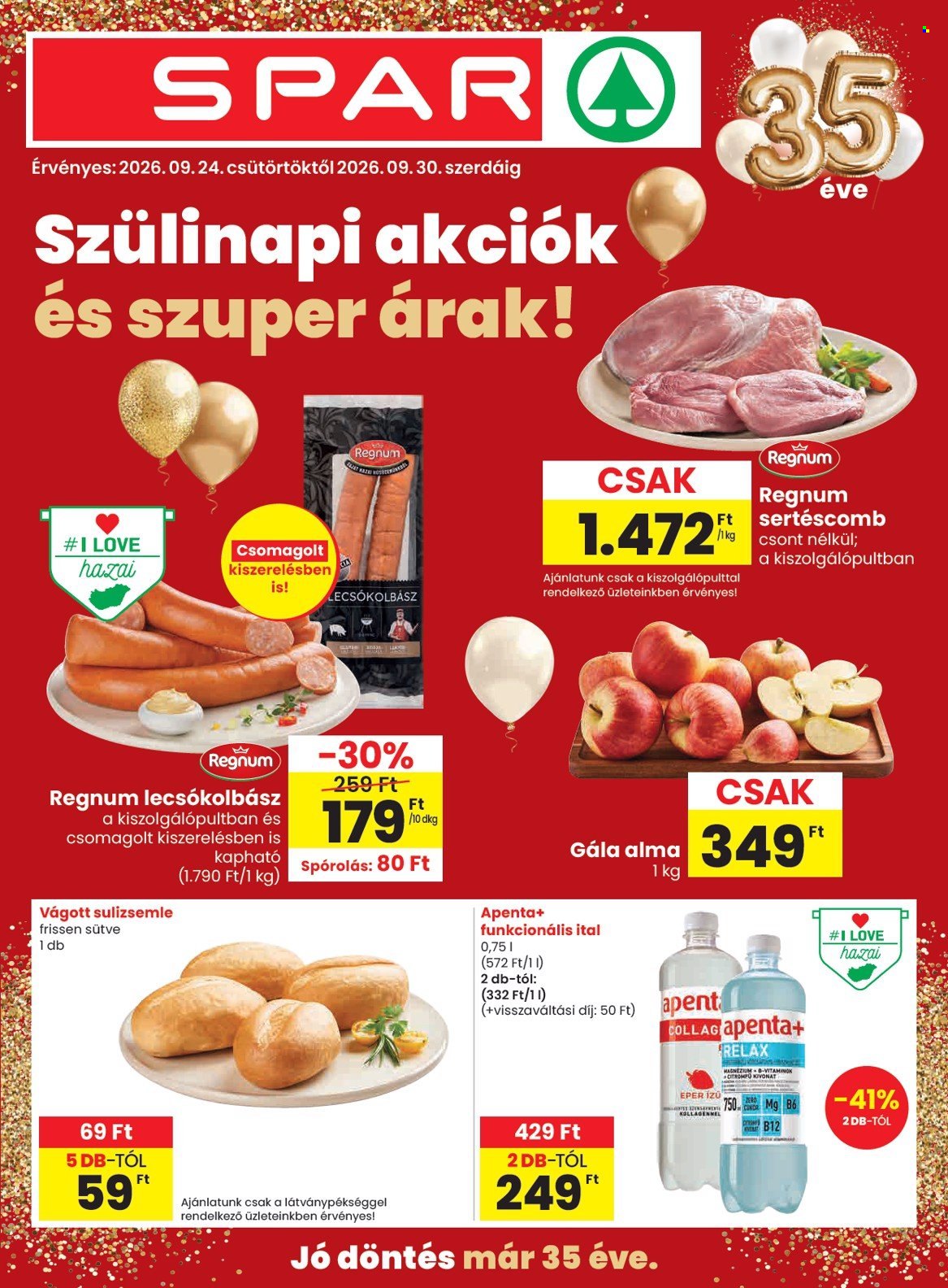 SPAR akciós újságok - 2026.09.24 - 2026.09.30. Oldal 1