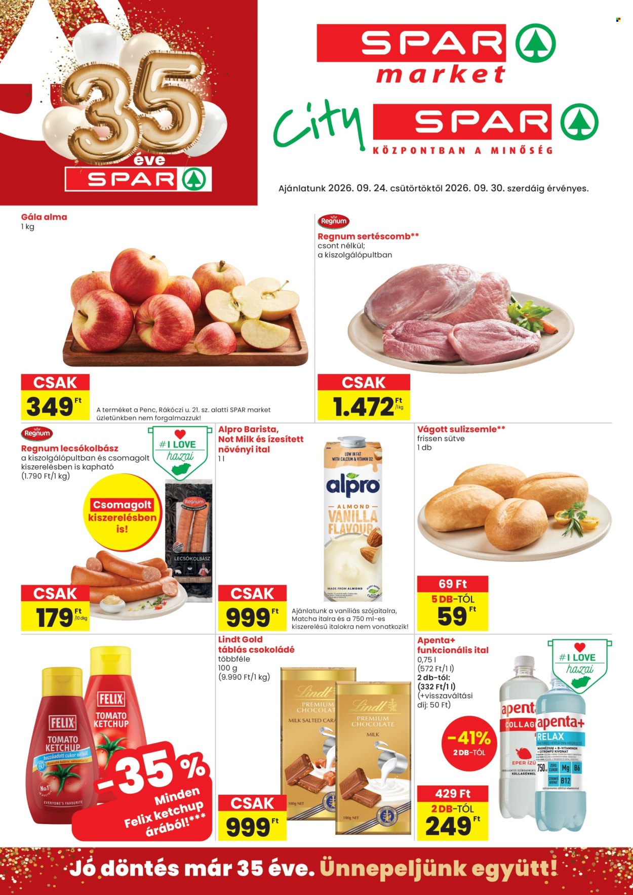 SPAR akciós újságok - 2026.09.24 - 2026.09.30. Oldal 1
