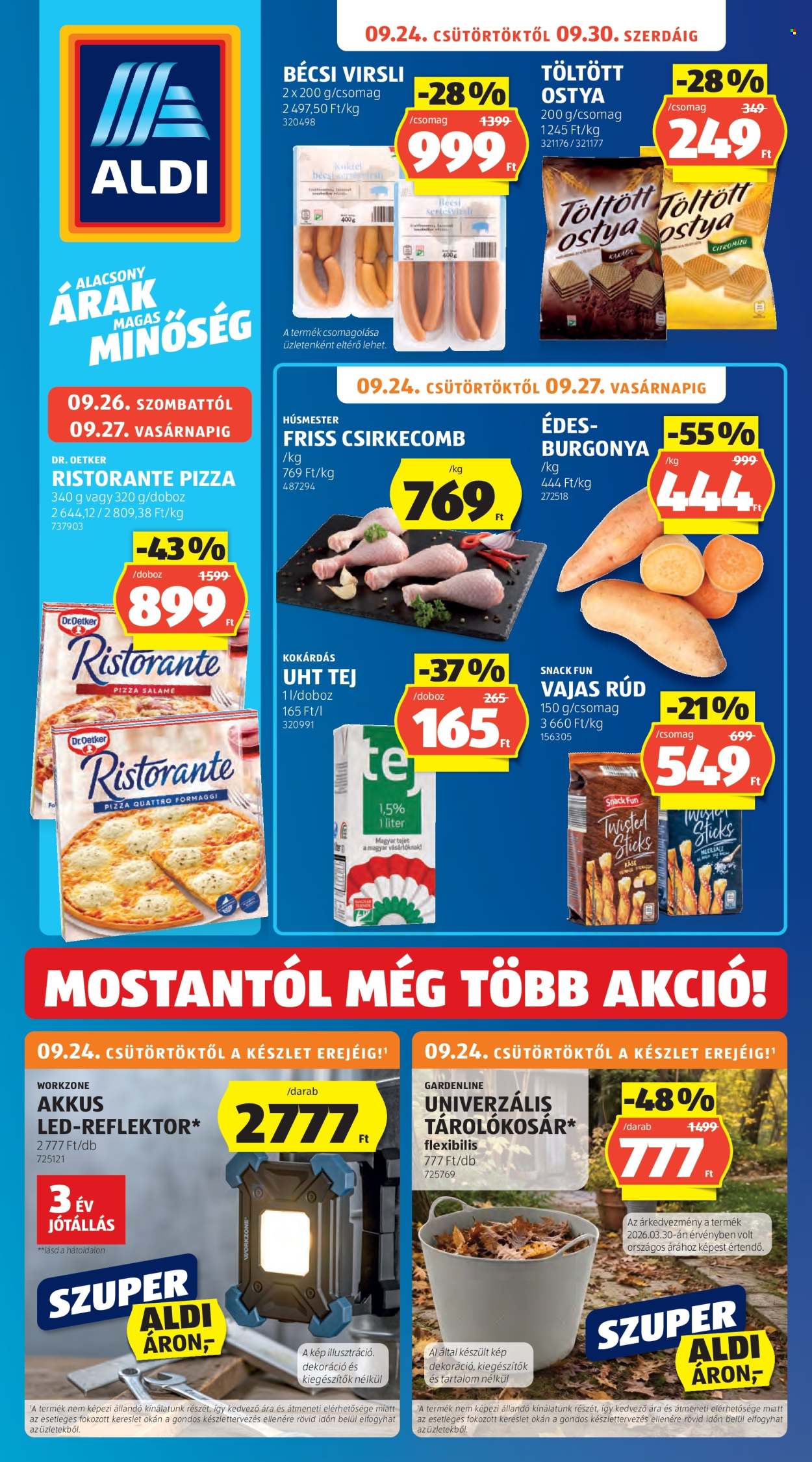 Aldi akciós újságok - 2026.09.24 - 2026.09.30. Oldal 1