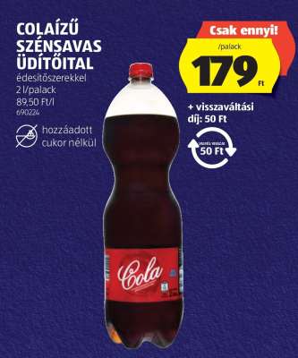 Colaízű szénsavas üdítőital