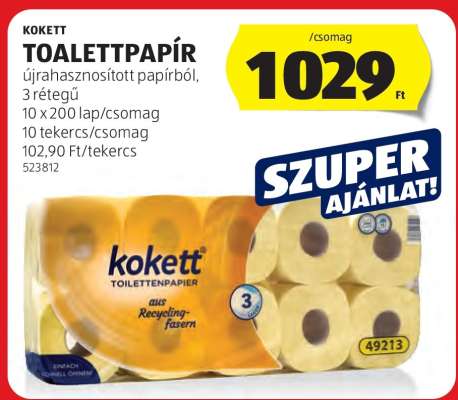 Kokett Toalettpapír