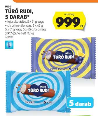 Mizo Túró Rudi, 5 darab