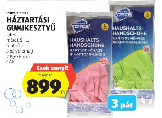 POWER FORCE HÁZTARTÁSI GUMIKESZTYŰ