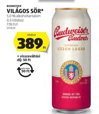 Budweiser Világos Sör