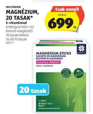 MULTINORM MAGNÉZIUM, 20 TASAK